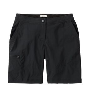 L.L. Bean Women's Water-Repellent Comfort Trail Shorts, black size 10